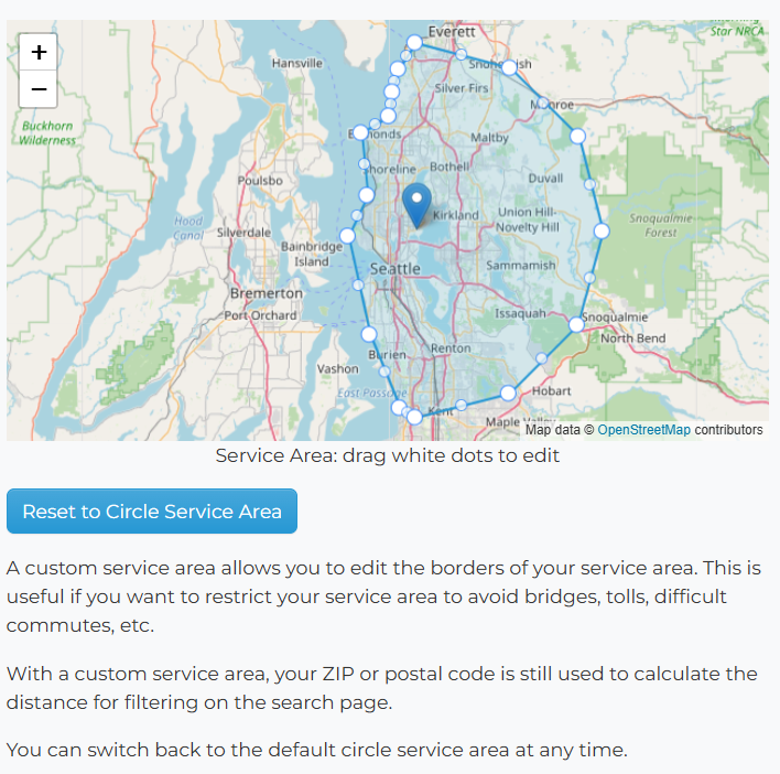 Draw Your Custom Service Area